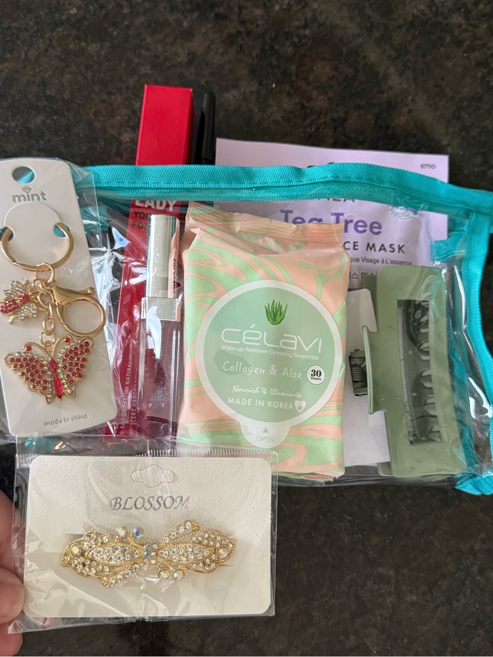 Teal Womens Self care Bag
